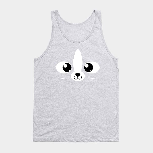 Cute Cat Face Tank Top by Axiomfox